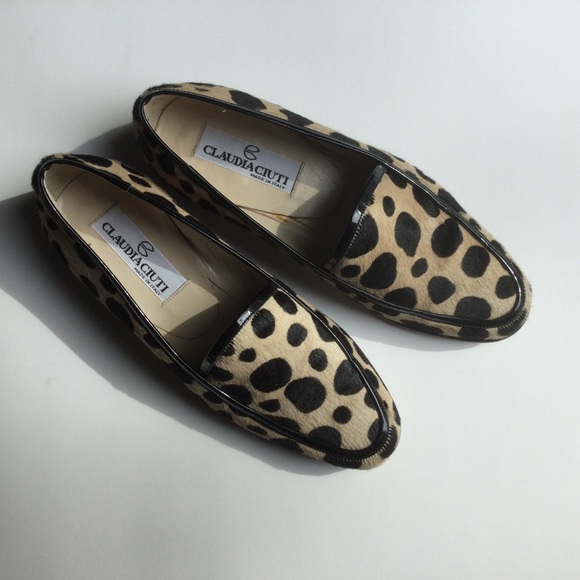 Animal Print Claudia Ciuti Italian Leather Loafers - Picture 4 of 7